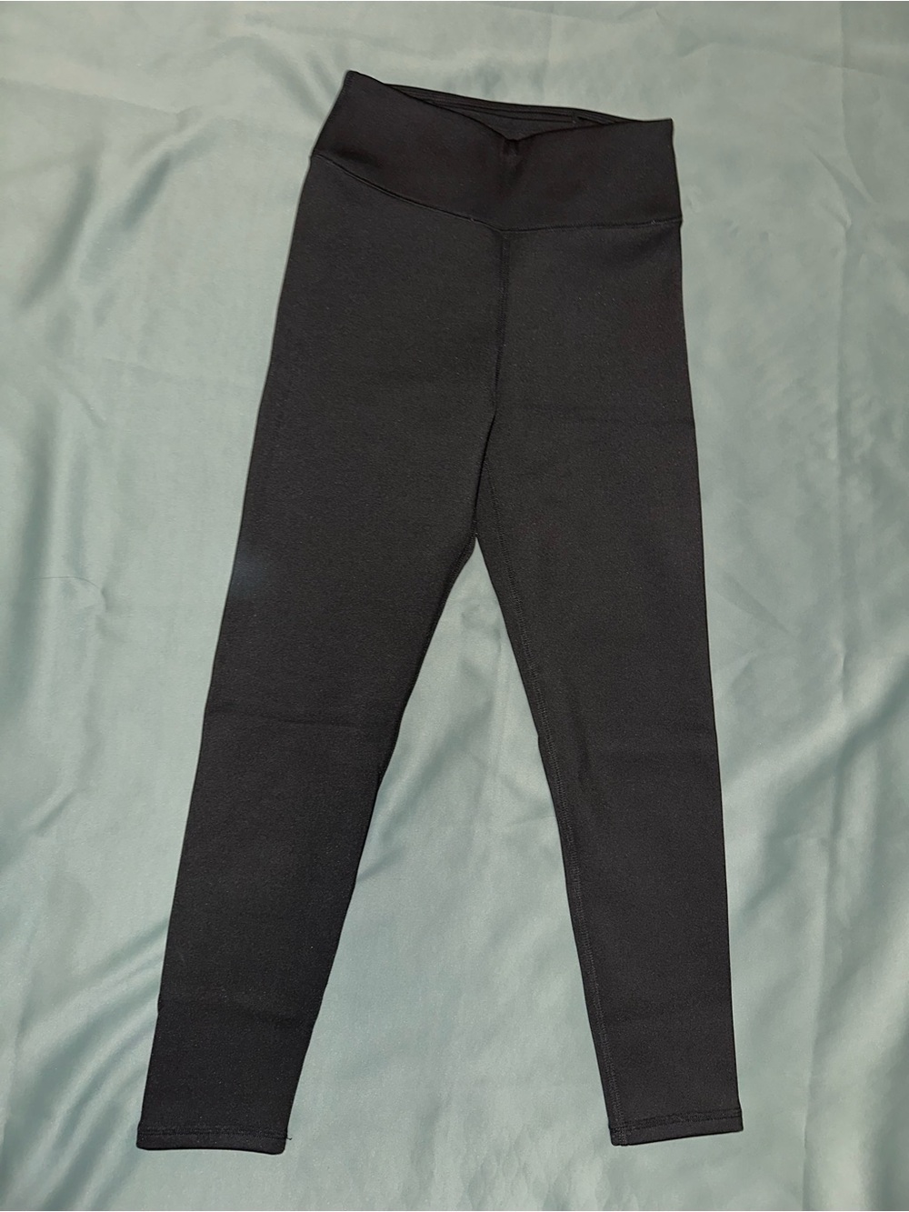 Kids High-Waist Black Active Leggings for Winter